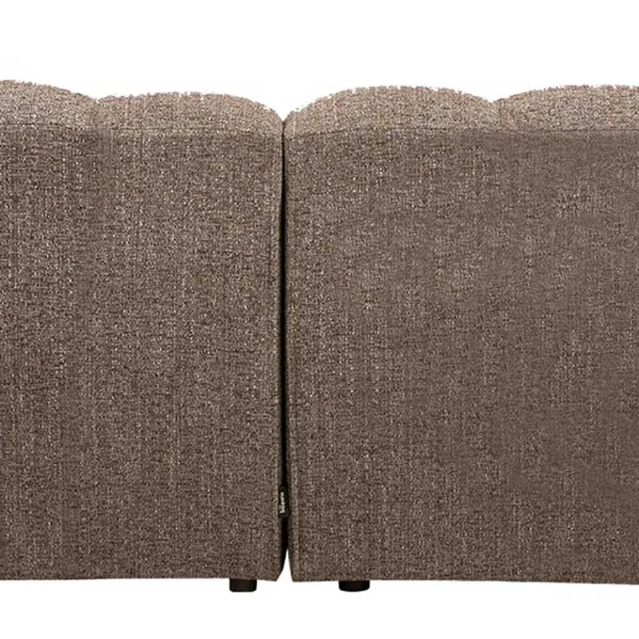 Discount Wohnen Wohnzimmer Couch in Dunkelbraun Melange - Annatto