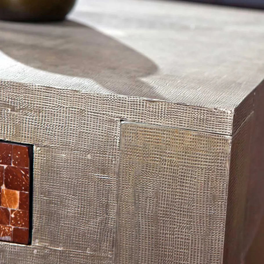 New Wohnen Wohnzimmer Couchtisch Rembia in Silber