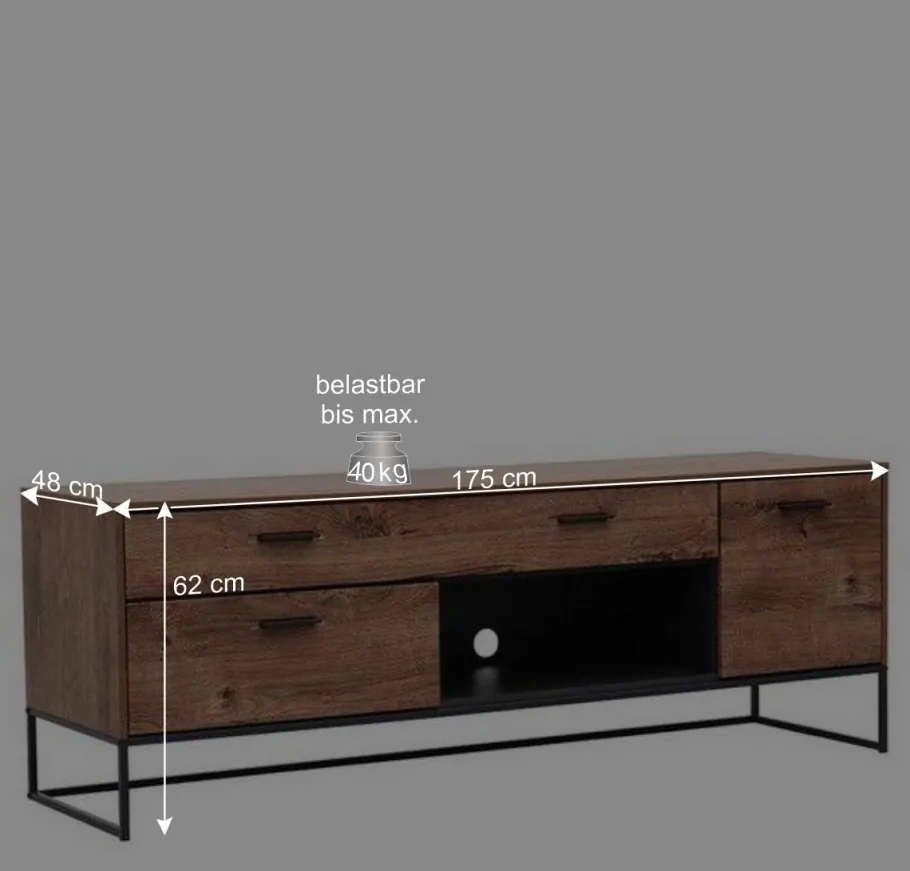 Best Wohnen Wohnzimmer Design Wohnwand Möbelset - Xindus (vierteilig)