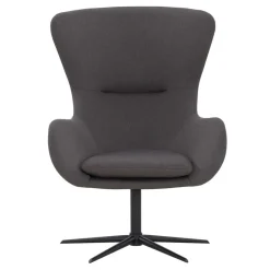 Hot Wohnen Wohnzimmer Designsessel in Dunkelgrau Stoff - Dessina