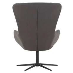 Hot Wohnen Wohnzimmer Designsessel in Dunkelgrau Stoff - Dessina