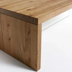 New Wohnen Wohnzimmer Eichentisch Bondoville mit Glas Fuß