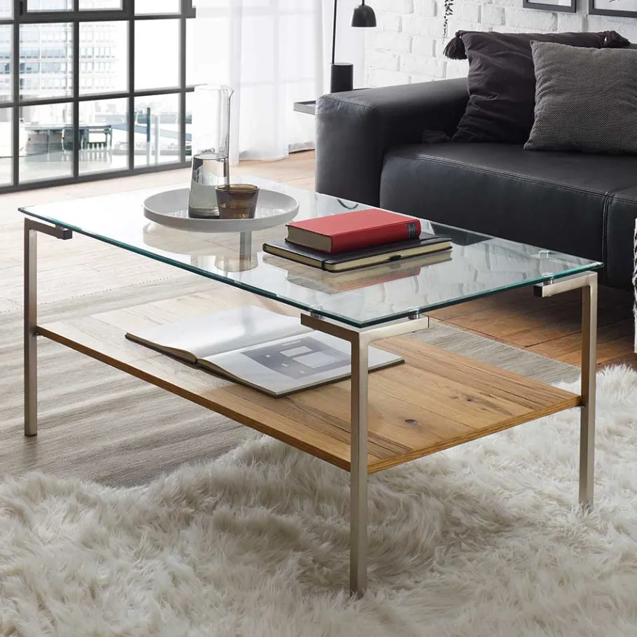 Sale Wohnen Wohnzimmer Glastisch mit Vierfußgestell - Habic