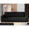 Discount Wohnen Wohnzimmer Klappsofa in Schwarz Samt - Graland