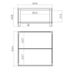 Discount Wohnen Wohnzimmer Landhausmöbel Set - Diatara (sechsteilig)