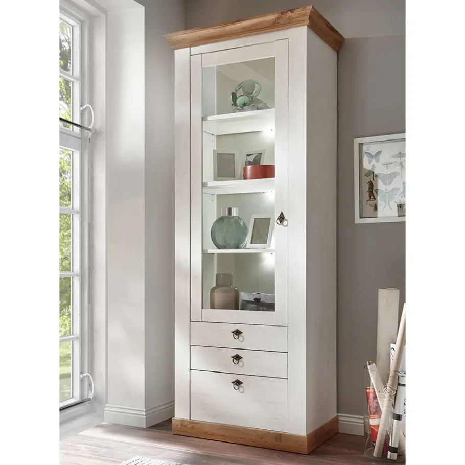 Discount Wohnen Wohnzimmer Landhausmöbel Set - Diatara (sechsteilig)