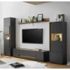 New Wohnen Wohnzimmer Möbel Wohnwand günstig - Ahilav (vierteilig)