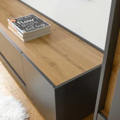 New Wohnen Wohnzimmer Möbel Wohnwand günstig - Ahilav (vierteilig)