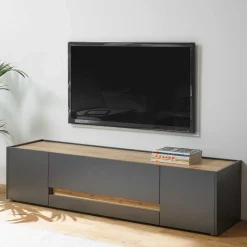 New Wohnen Wohnzimmer Möbel Wohnwand günstig - Ahilav (vierteilig)