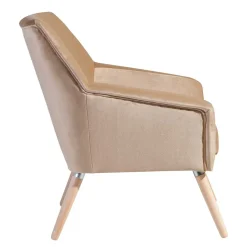 Hot Wohnen Wohnzimmer Polstersessel in Beige Samtvelours - Enzuena