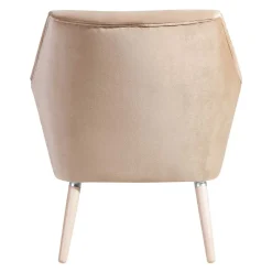 Hot Wohnen Wohnzimmer Polstersessel in Beige Samtvelours - Enzuena
