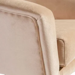 Hot Wohnen Wohnzimmer Polstersessel in Beige Samtvelours - Enzuena