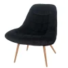 Clearance Wohnen Wohnzimmer Samtstuhl in Schwarz - Nocina