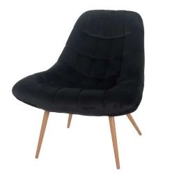 Clearance Wohnen Wohnzimmer Samtstuhl in Schwarz - Nocina