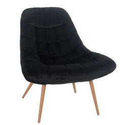 Clearance Wohnen Wohnzimmer Samtstuhl in Schwarz - Nocina