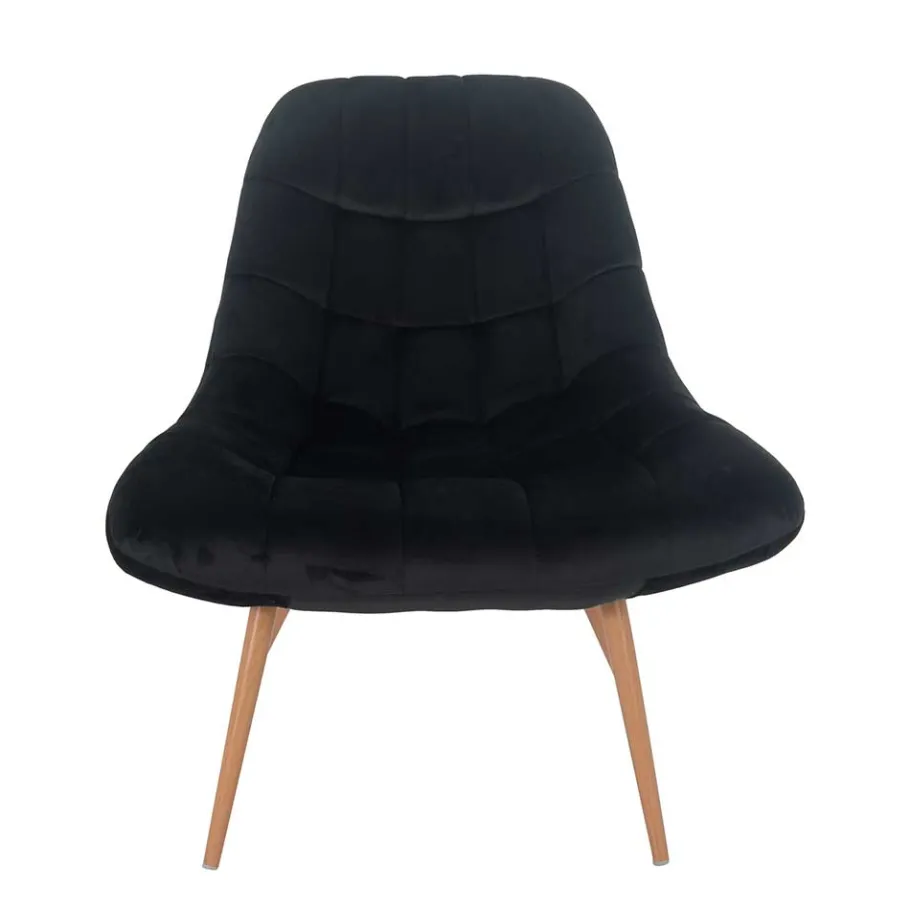 Clearance Wohnen Wohnzimmer Samtstuhl in Schwarz - Nocina