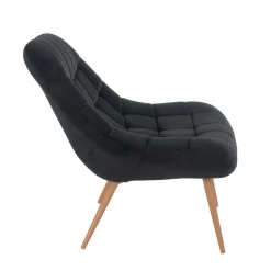 Clearance Wohnen Wohnzimmer Samtstuhl in Schwarz - Nocina