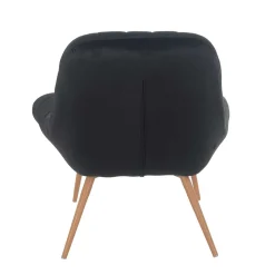 Clearance Wohnen Wohnzimmer Samtstuhl in Schwarz - Nocina