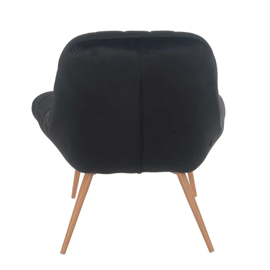 Clearance Wohnen Wohnzimmer Samtstuhl in Schwarz - Nocina