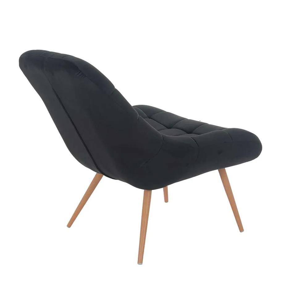 Clearance Wohnen Wohnzimmer Samtstuhl in Schwarz - Nocina