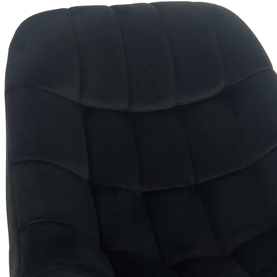 Clearance Wohnen Wohnzimmer Samtstuhl in Schwarz - Nocina