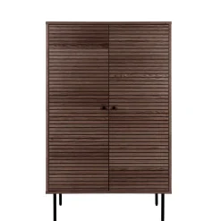 Discount Wohnen Wohnzimmer Schrank mit dunklem Furnier in Braun - Wega
