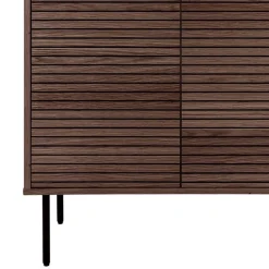 Discount Wohnen Wohnzimmer Schrank mit dunklem Furnier in Braun - Wega