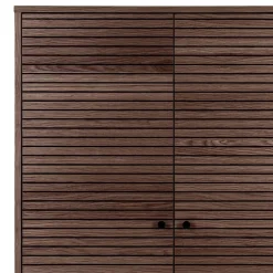 Discount Wohnen Wohnzimmer Schrank mit dunklem Furnier in Braun - Wega