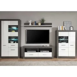 Discount Wohnen Wohnzimmer Schrank Set & Wandboard - Istensa (vierteilig)