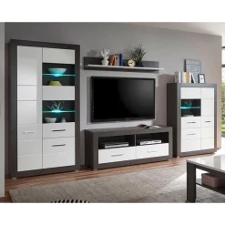 Discount Wohnen Wohnzimmer Schrank Set & Wandboard - Istensa (vierteilig)