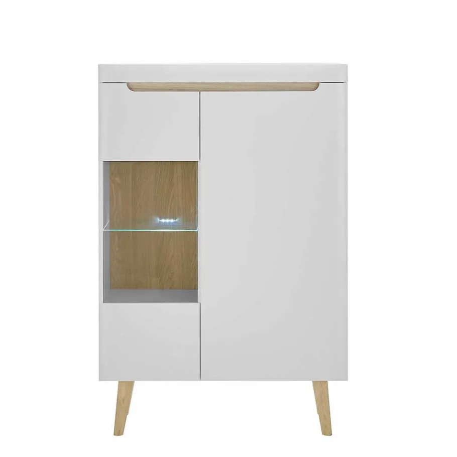 Best Wohnen Wohnzimmer Schrankset im Skandi Design - Ginko (vierteilig)