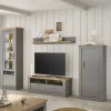 Discount Wohnen Wohnzimmer Schränke & Regal in Lichtgrau - Buleta (vierteilig)