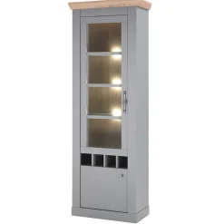 Discount Wohnen Wohnzimmer Schränke & Regal in Lichtgrau - Buleta (vierteilig)
