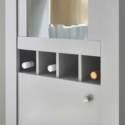 Discount Wohnen Wohnzimmer Schränke & Regal in Lichtgrau - Buleta (vierteilig)