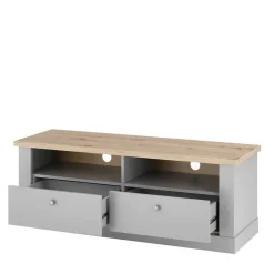 Discount Wohnen Wohnzimmer Schränke & Regal in Lichtgrau - Buleta (vierteilig)