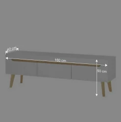 Wohnen Wohnzimmer Schränke und Wandboard Set - Ginko (vierteilig)
