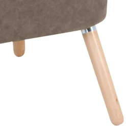 Discount Wohnen Wohnzimmer Sessel in Beigegrau Velours - Vomano