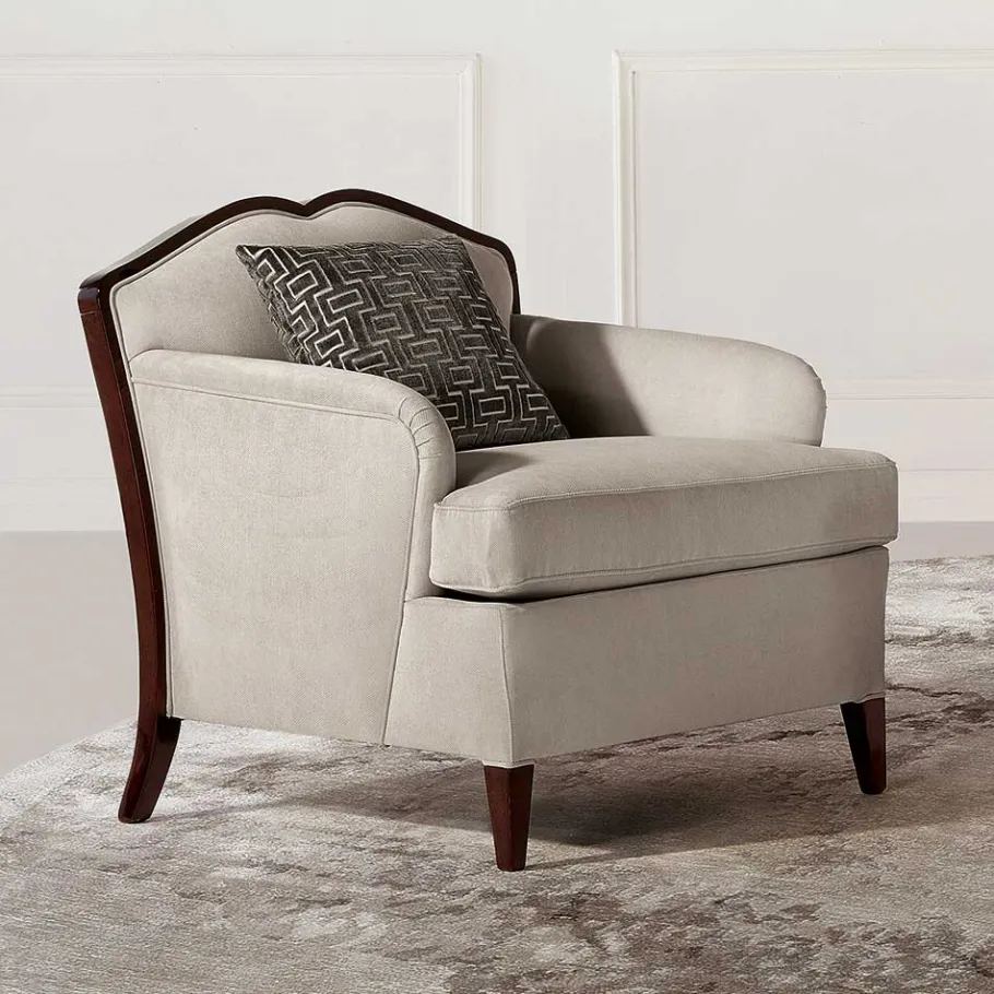 New Wohnen Wohnzimmer Sessel in Beige und Dunkelbraun - Freedoms