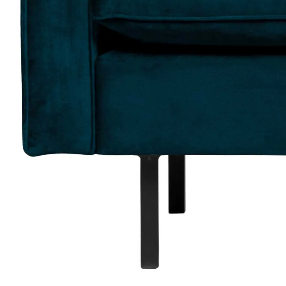 Discount Wohnen Wohnzimmer Sessel in Blau Samt - Cumagon