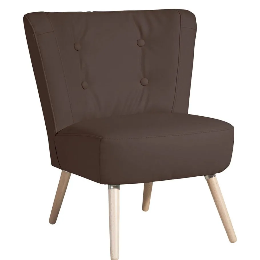 Sale Wohnen Wohnzimmer Sessel in Braun Kunstleder - Hippa