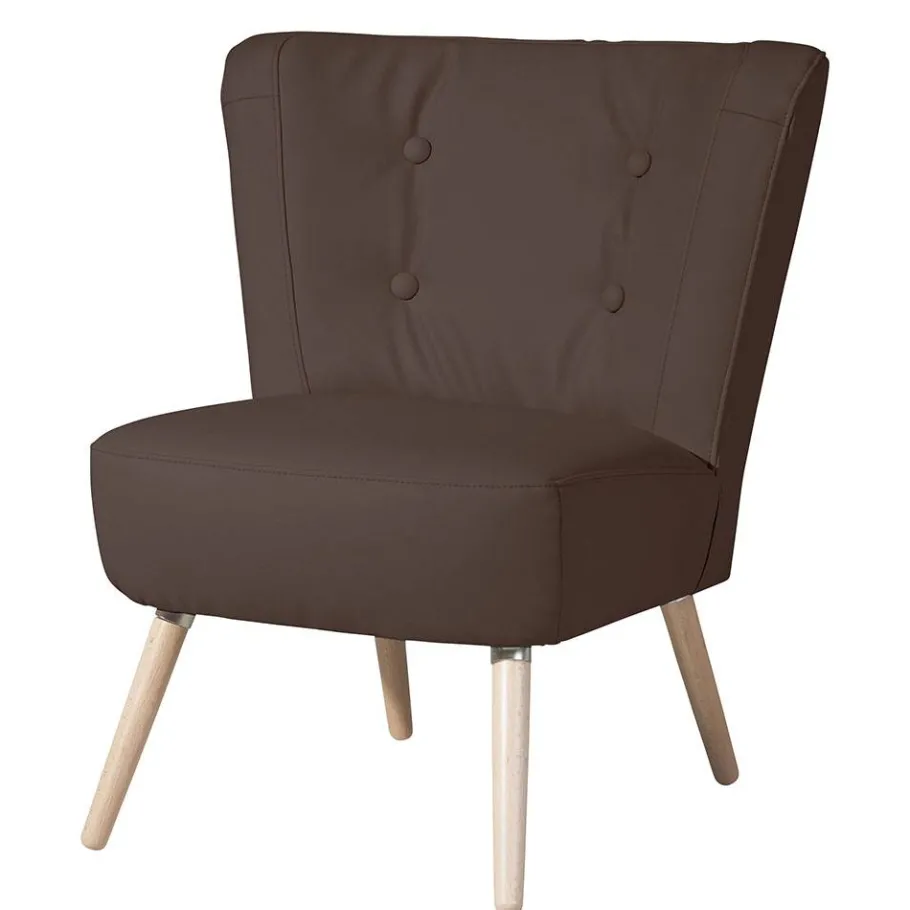 Sale Wohnen Wohnzimmer Sessel in Braun Kunstleder - Hippa