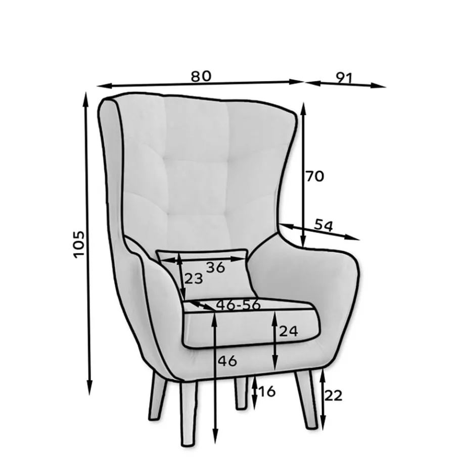Clearance Wohnen Wohnzimmer Sessel in Hellbraun Samtbezug - Cooking