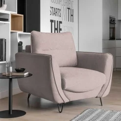 Outlet Wohnen Wohnzimmer Sessel in Hellrosa - Udiessa