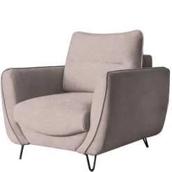 Outlet Wohnen Wohnzimmer Sessel in Hellrosa - Udiessa