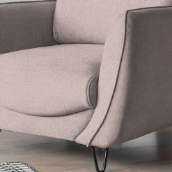 Outlet Wohnen Wohnzimmer Sessel in Hellrosa - Udiessa