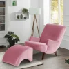 Online Wohnen Wohnzimmer Sessel in Rosa und Nussbaum - Jily