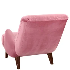 Online Wohnen Wohnzimmer Sessel in Rosa und Nussbaum - Jily