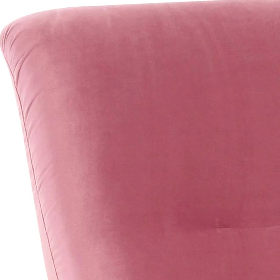 Online Wohnen Wohnzimmer Sessel in Rosa und Nussbaum - Jily