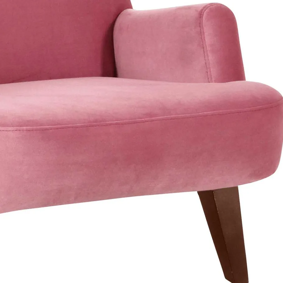 Online Wohnen Wohnzimmer Sessel in Rosa und Nussbaum - Jily
