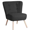 Clearance Wohnen Wohnzimmer Sessel in Schwarz Stoffbezug - Adaliz